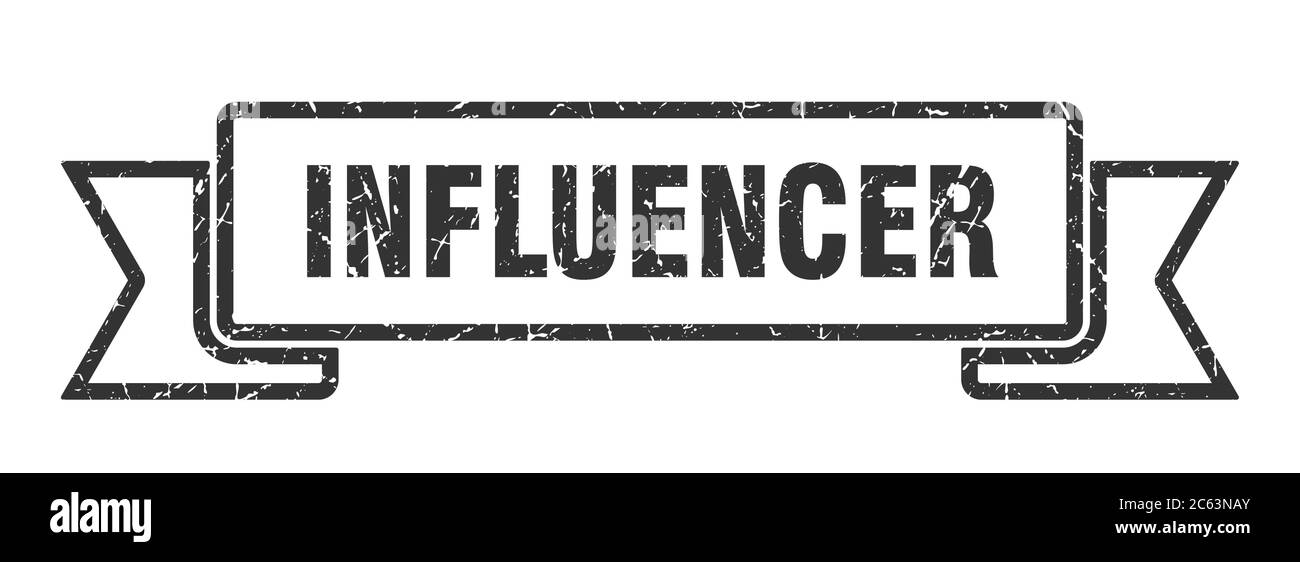 influencer ribbon. influencer grunge band sign. influencer banner Stock ...