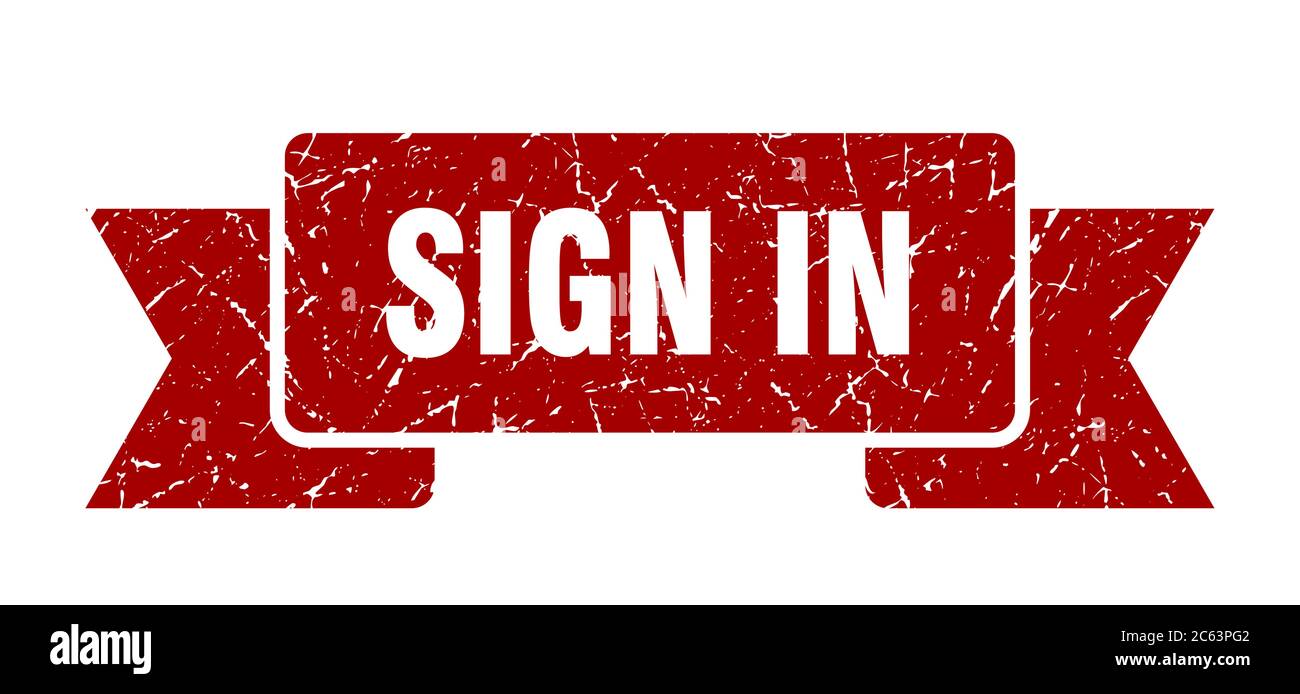 Signon Banner sign in ribbon. sign in grunge band sign. sign in banner Stock Vector ...