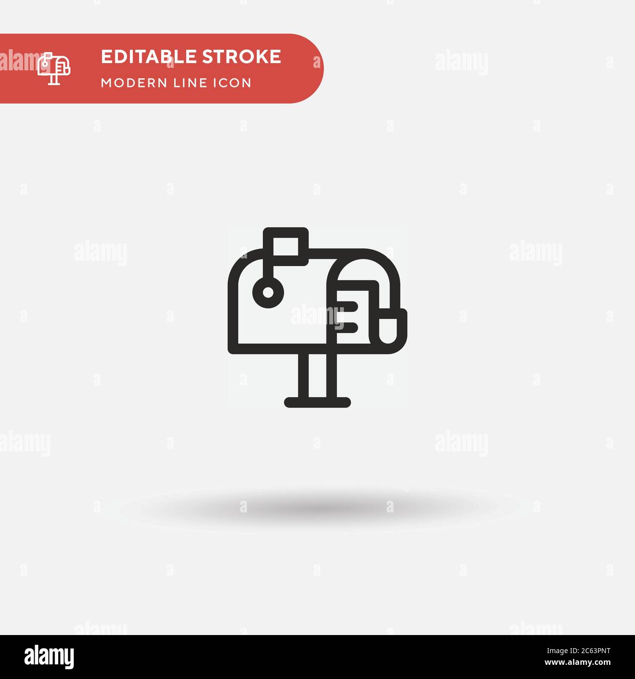 Letter Box Simple vector icon. Illustration symbol design template for ...