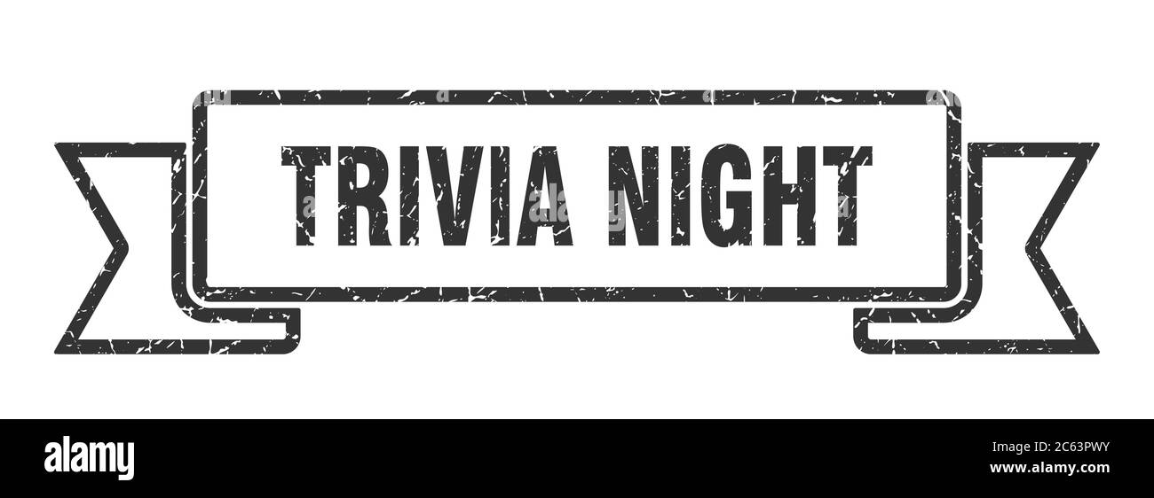 trivia night ribbon. trivia night grunge band sign. trivia night banner Stock Vector Image & Art