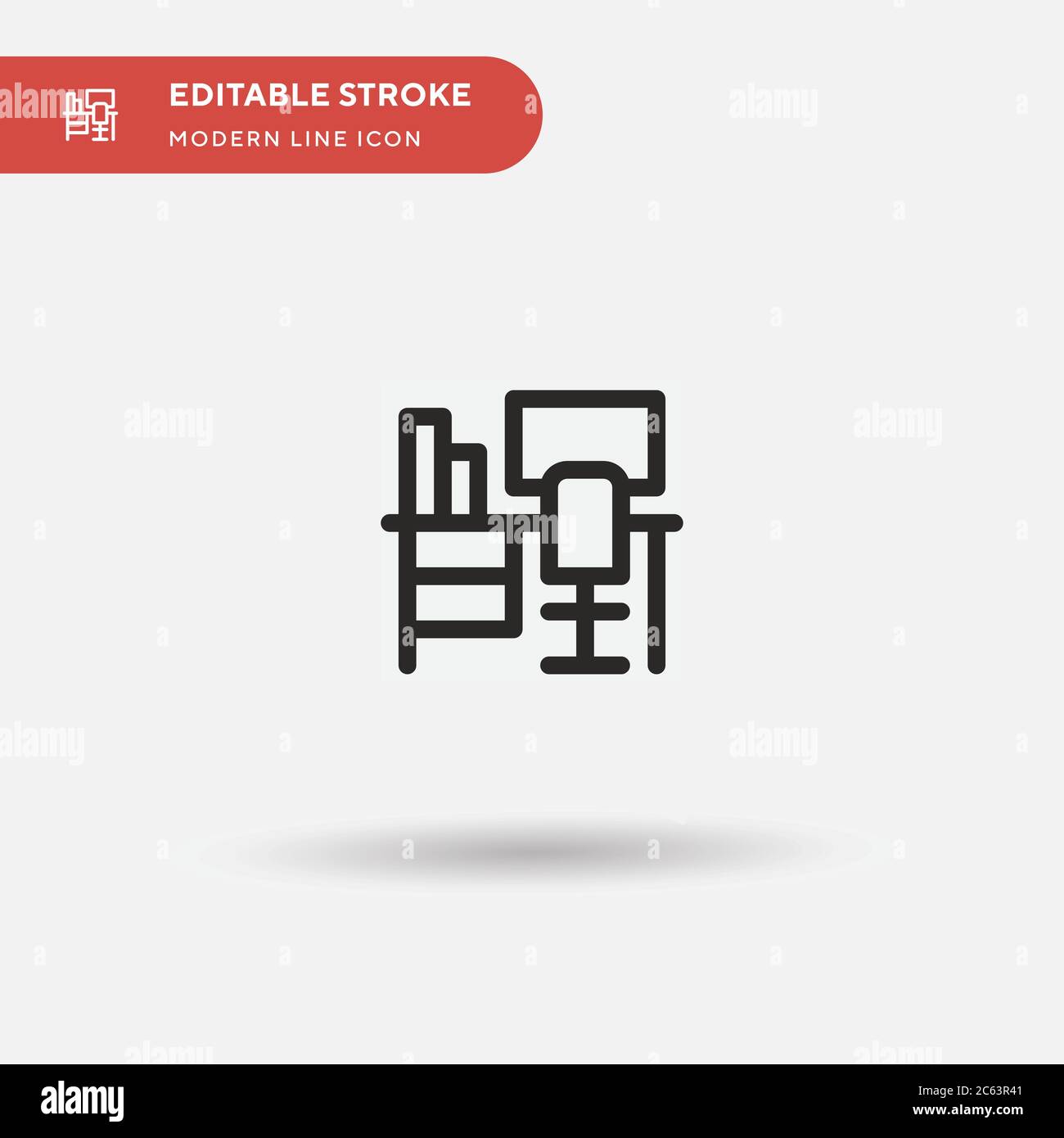 Thin line creative workspace hi-res stock photography and images - Alamy