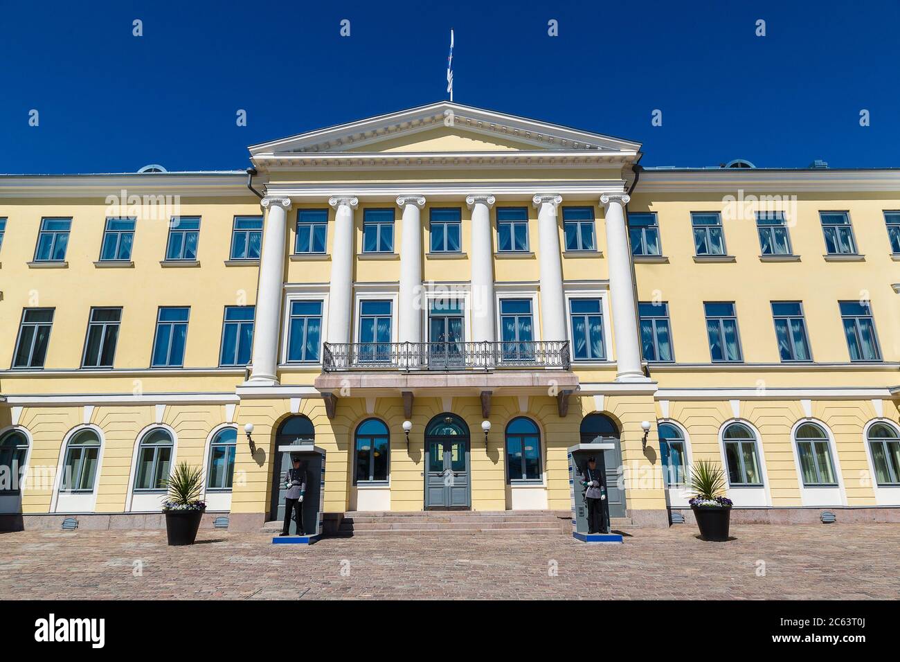 Presidential palace in Helsinki in a beautiful summer day, Finland Stock Photo