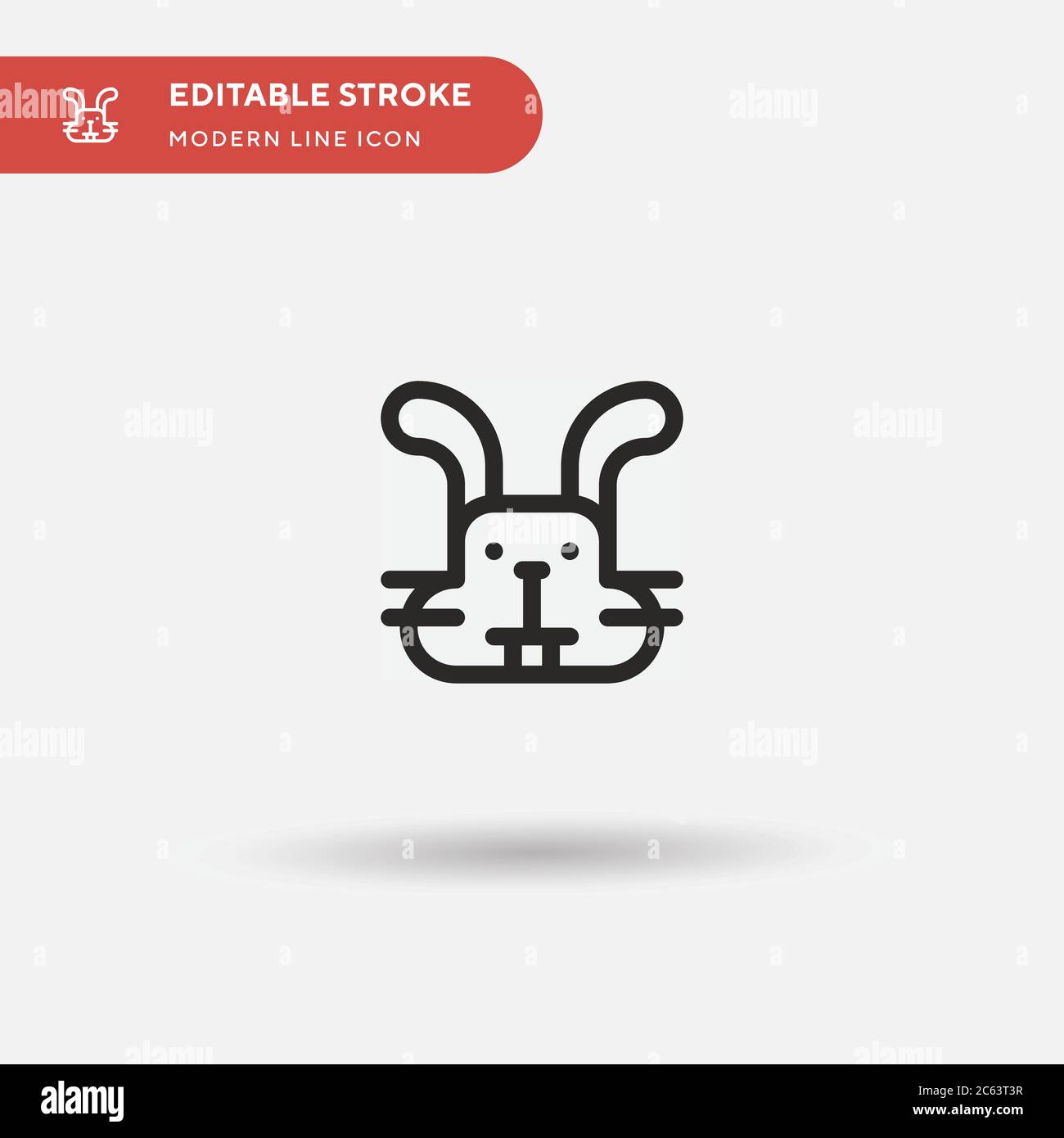 Rabbit Simple vector icon. Illustration symbol design template for web ...