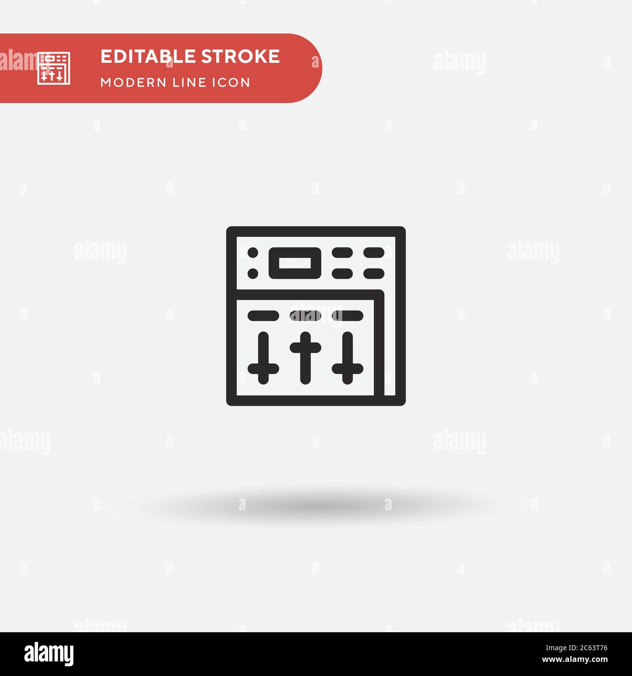 Music Mixer Simple vector icon. Illustration symbol design template for ...