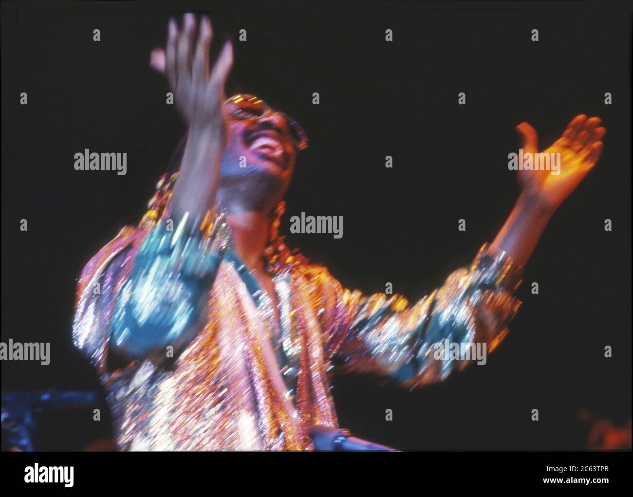 Stevie Wonder in concert Stock Photo