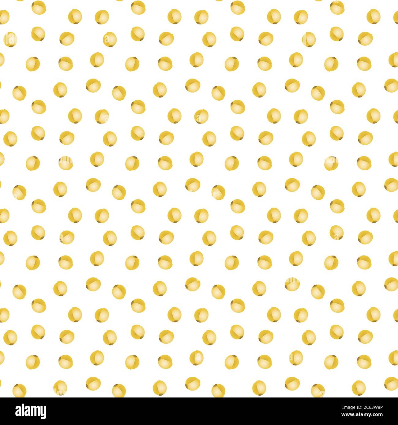 Seamless pattern with seeds. Yellow seeds on white background. Vector illustration Stock Vector