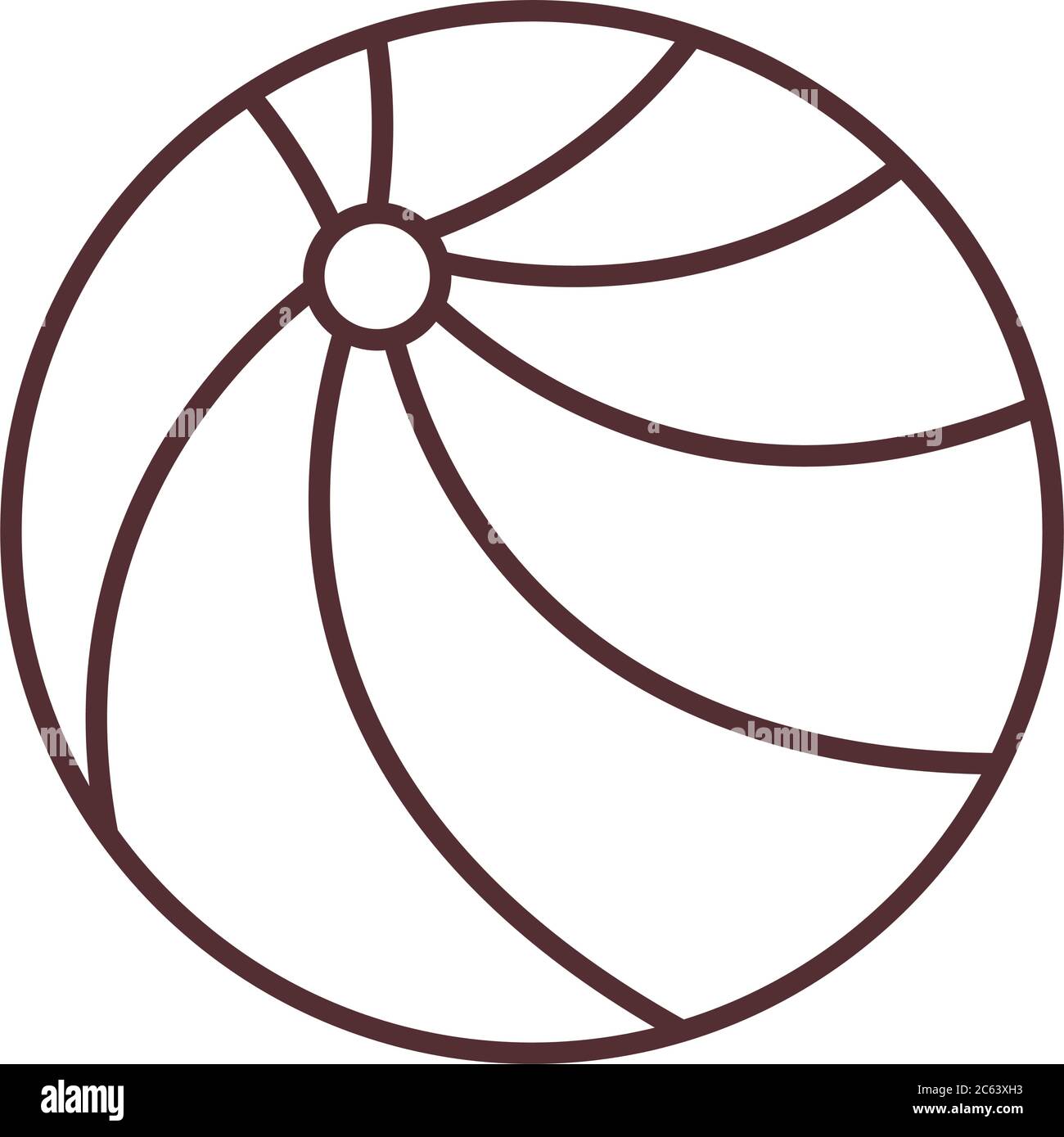 baby ball toy, object newborn template line design icon vector