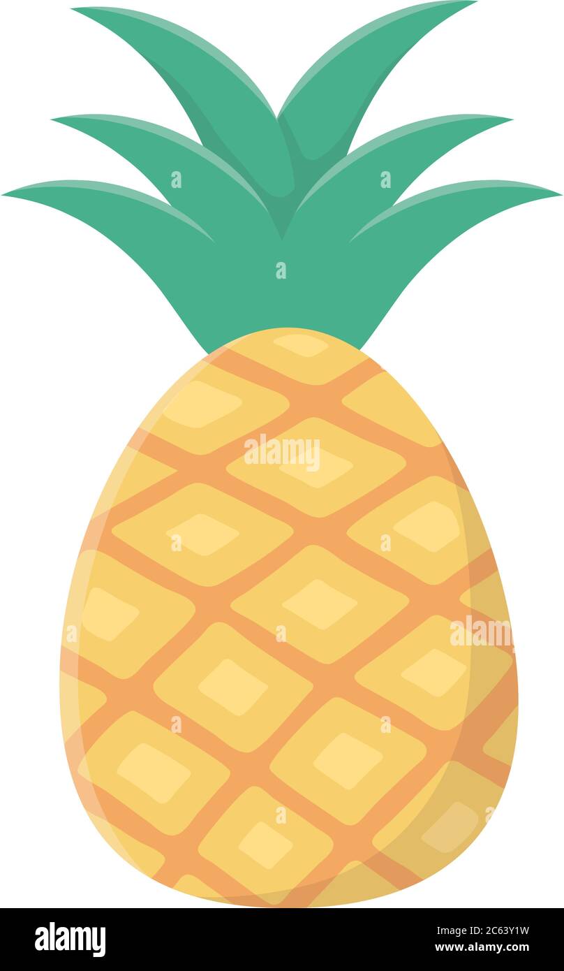 tropical pineapple fruit fresh isolated design icon vector illustration ...
