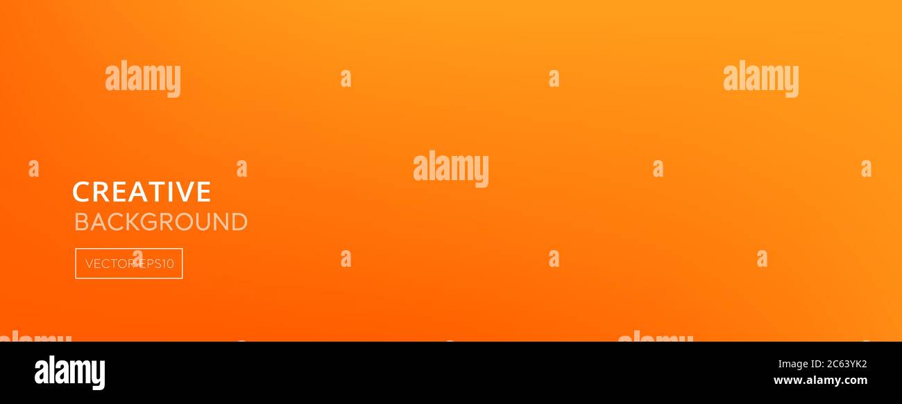Minimal Orange gradient abstract banner background Stock Vector