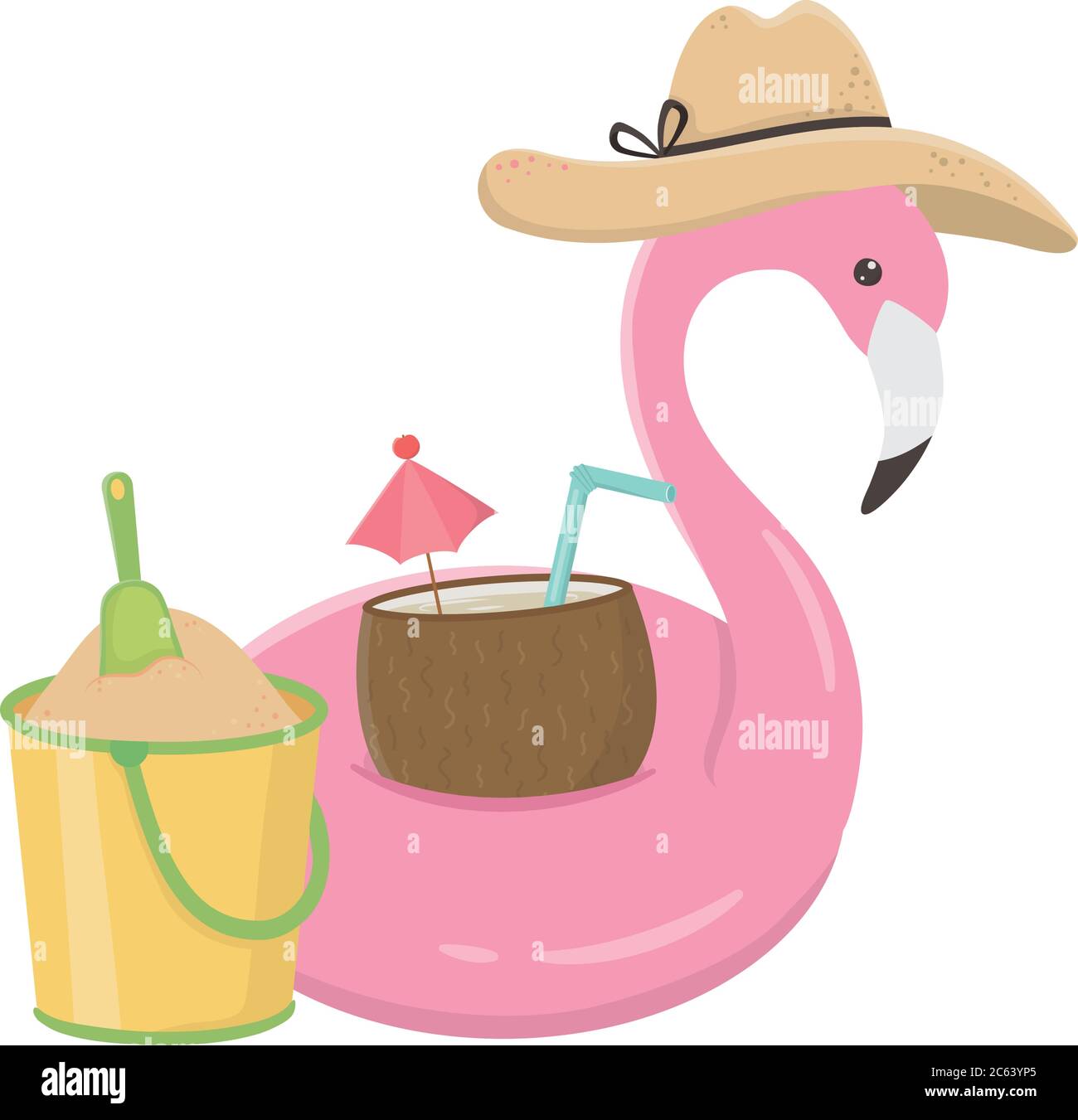 travel and vacation float flamingo 