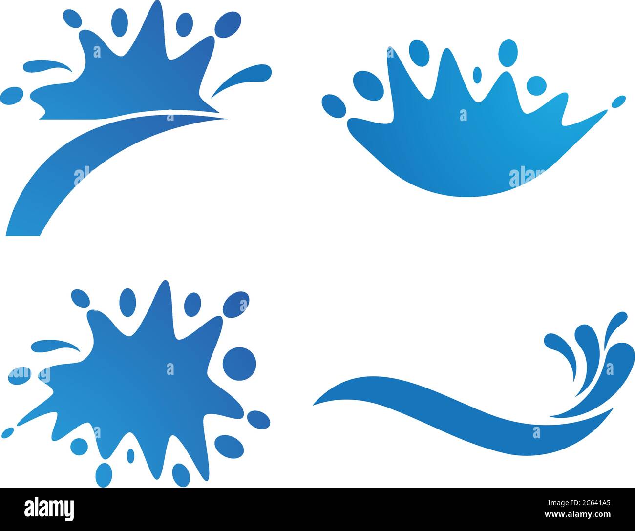 Water Splash logo vector icon illustration design Stock Vector Image