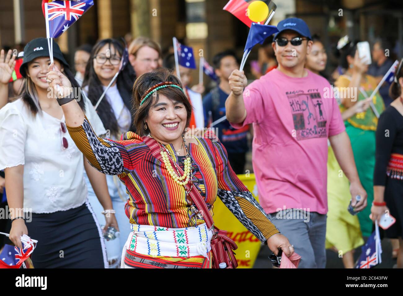 ADELAIDE, SOUTH AUSTRALIA January 26, 2020: Australia Day 2020 parade and celebrations in Adelaide, South Australia Stock Photo