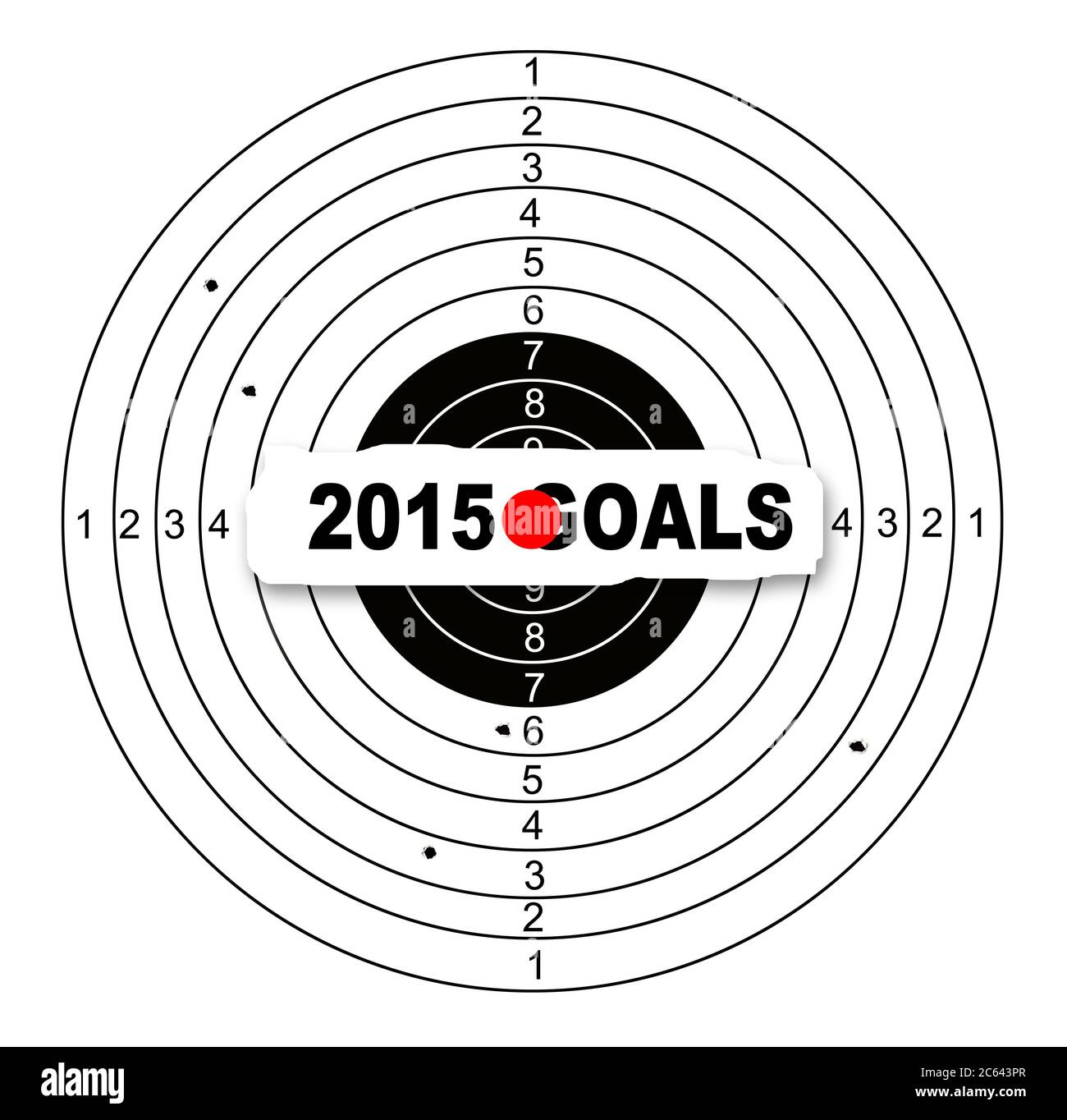 Shooting target with word 2015 goal made in 2d software Stock Photo Alamy
