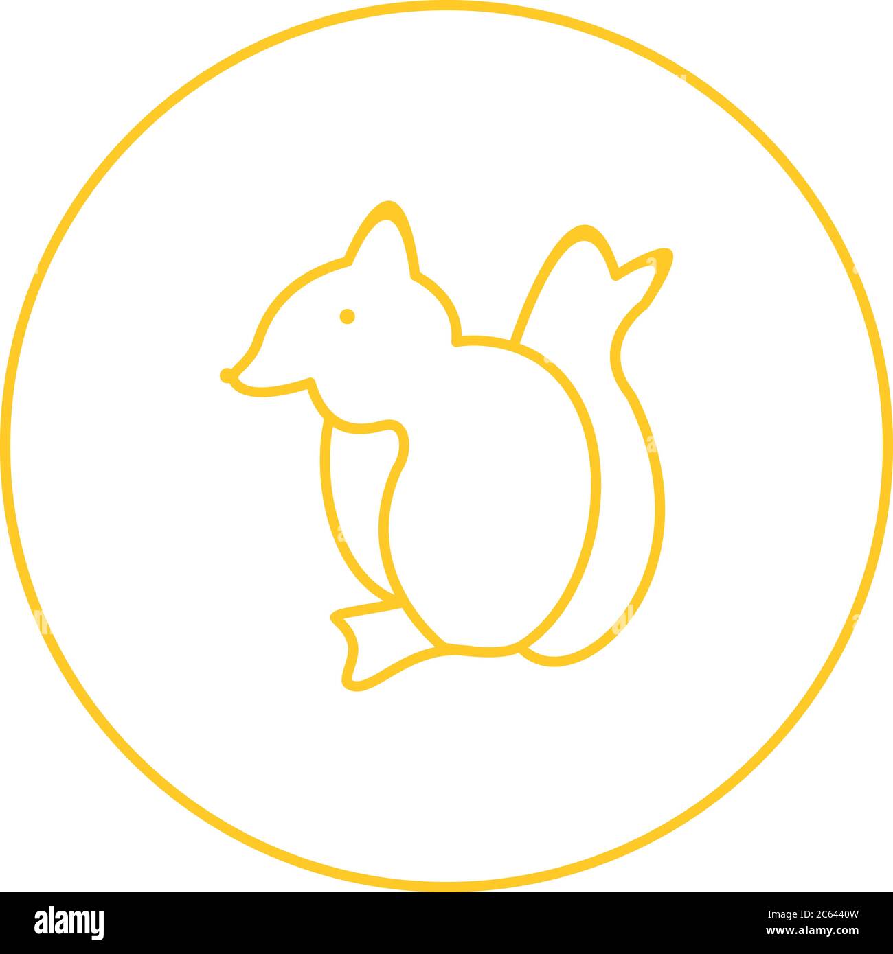 Squirrel vector illustration icon hi-res stock photography and images ...