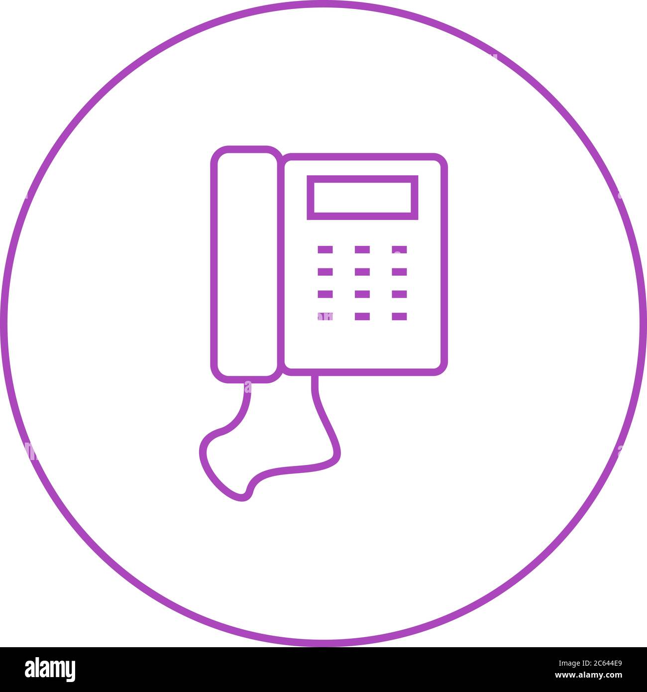 Unique Telephone Set Line Vector Icon Stock Vector Image & Art - Alamy