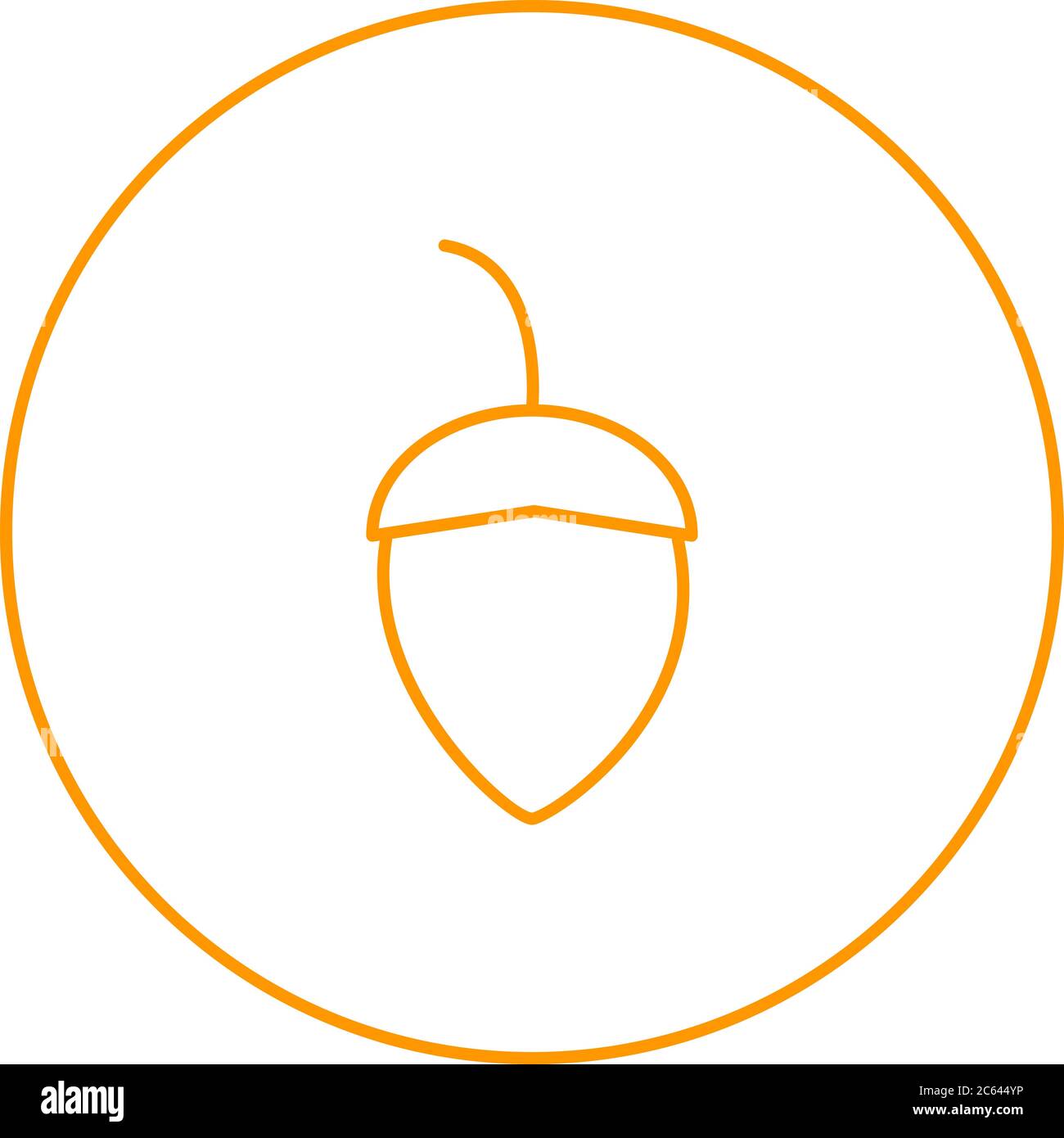 Unique Acorn Vector Line Icon Stock Vector Image & Art - Alamy