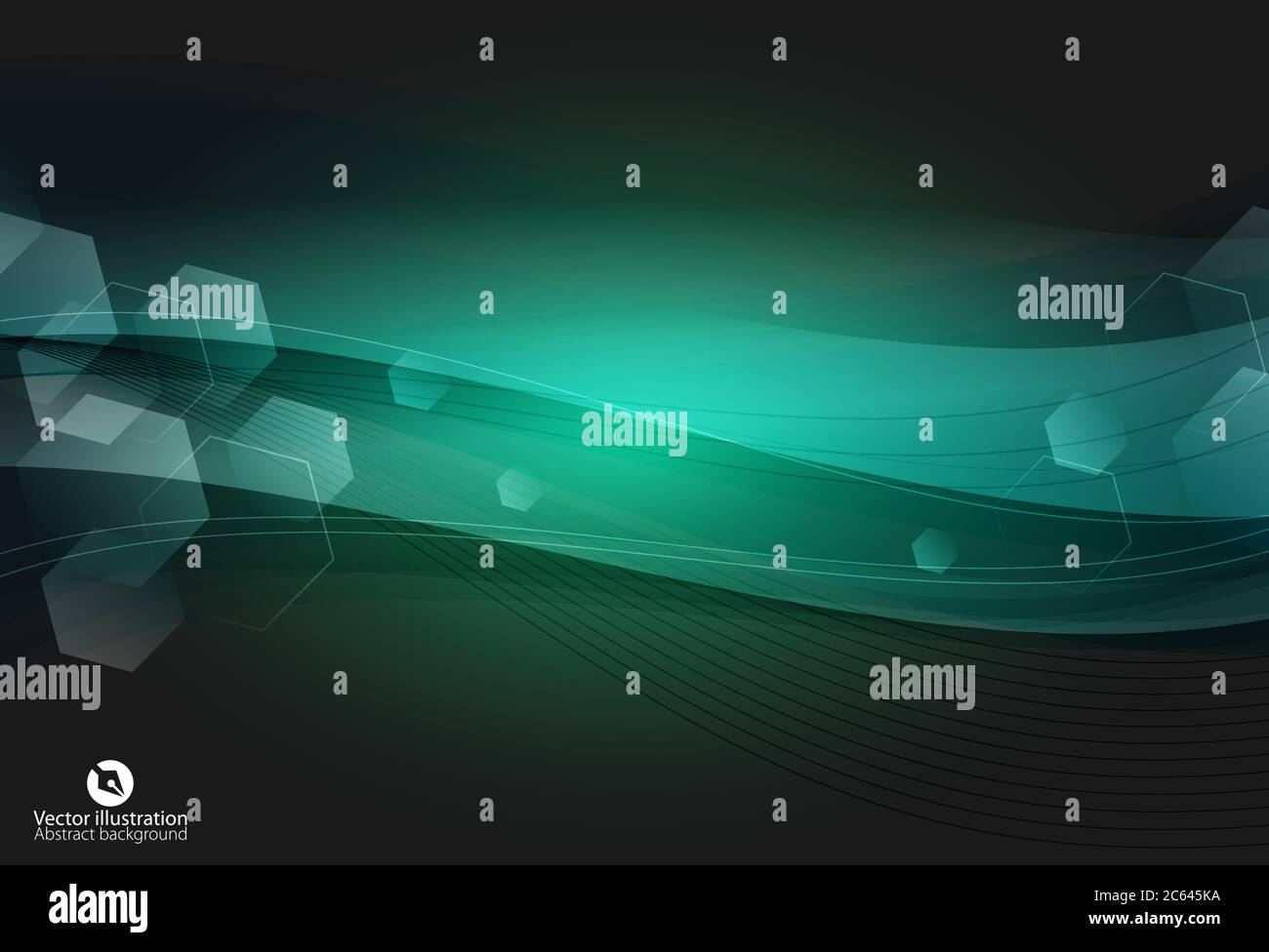 Abstract blue wavy background Stock Vector Image & Art - Alamy