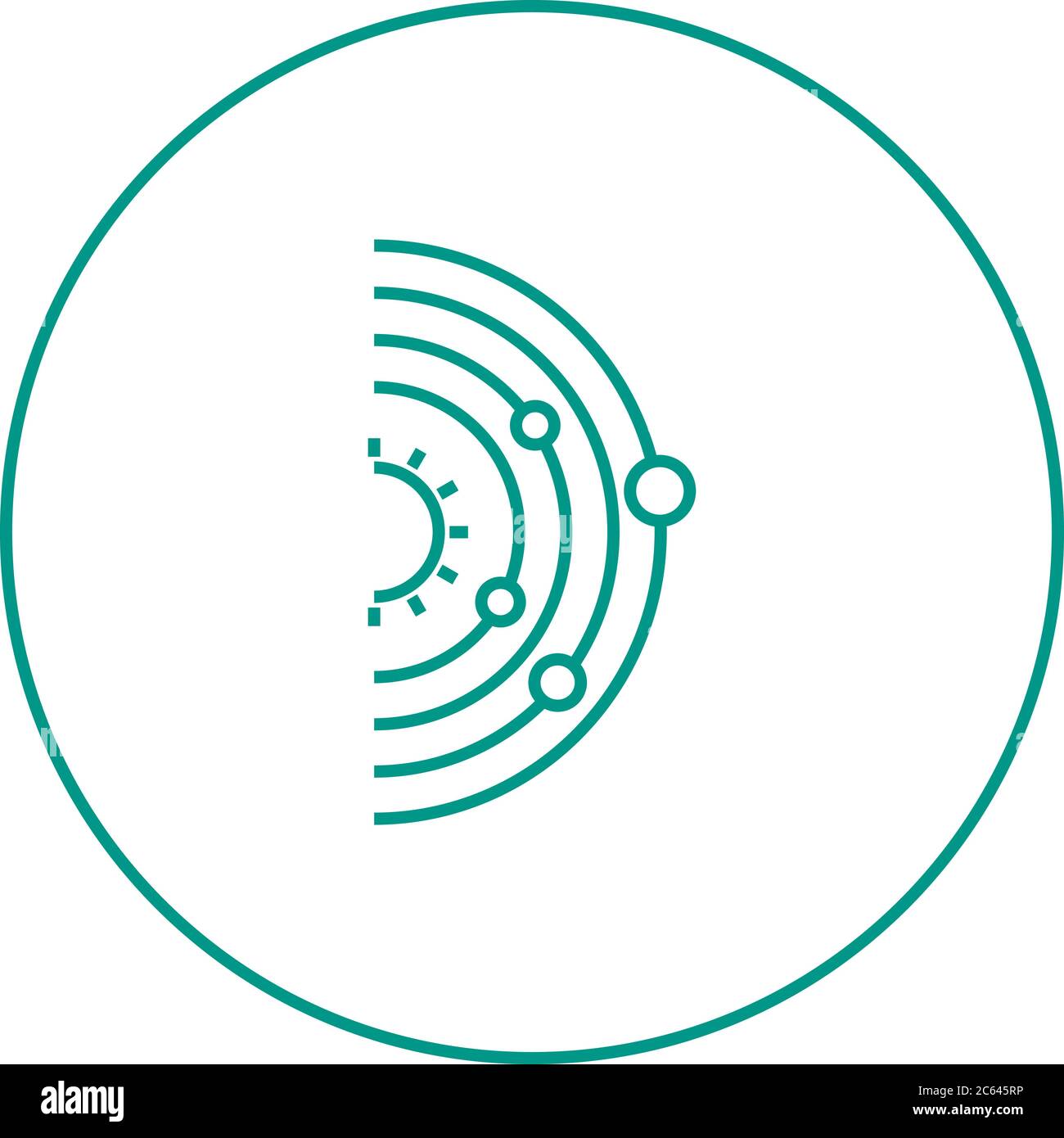 The solar system in a line Stock Vector Images - Alamy