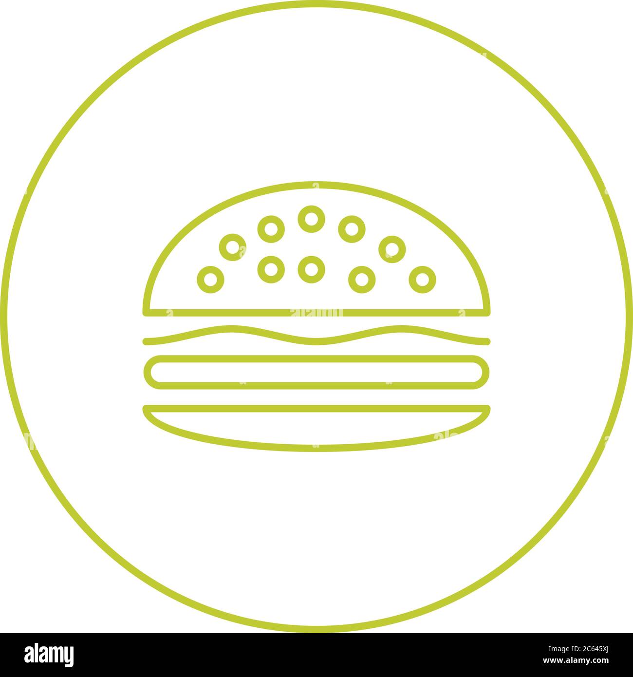 Unique Burger Vector Line Icon Stock Vector Image & Art - Alamy