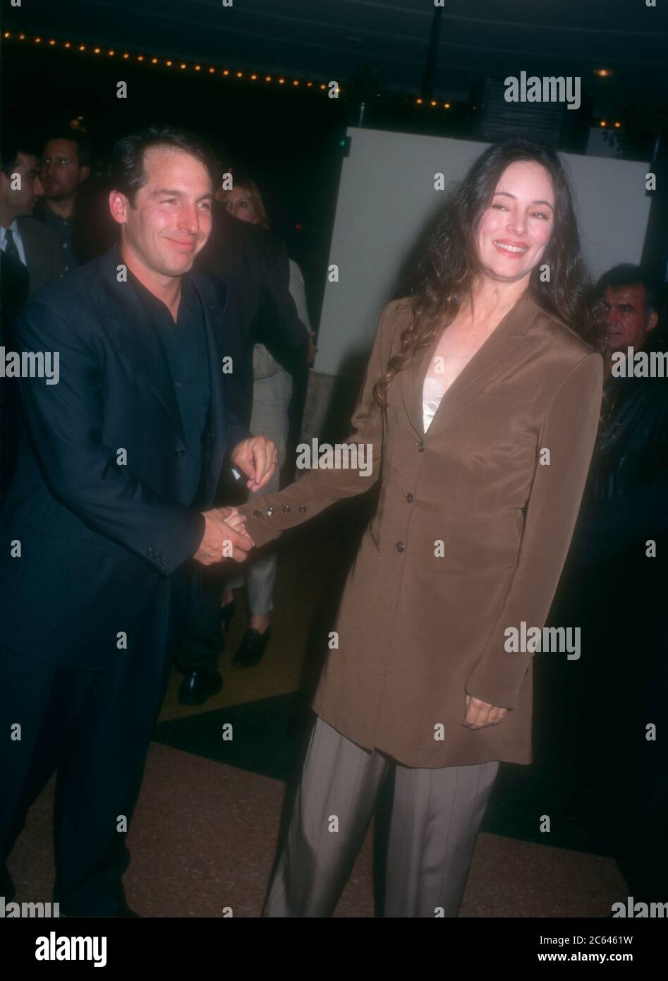 Westwood, California, USA 13th December 1995 Actor Brian Benben and actress Madeleine Stowe attend Universal Pictures' '12 Monkeys' Premiere on December 13, 1995 at Mann Bruin Theatre in Westwood, California, USA. Photo by Barry King/Alamy Stock Photo Stock Photo