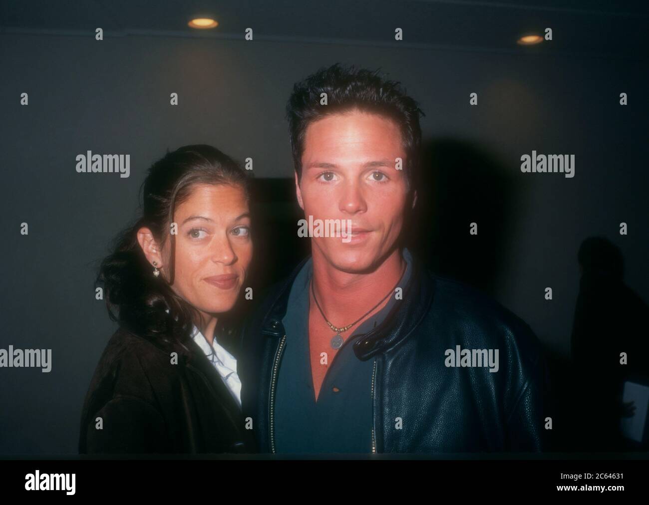 Westwood, California, USA 13th December 1995 Actor Jason Wiles and wife Joanne Roberts attend Universal Pictures' '12 Monkeys' Premiere on December 13, 1995 at Mann Bruin Theatre in Westwood, California, USA. Photo by Barry King/Alamy Stock Photo Stock Photo