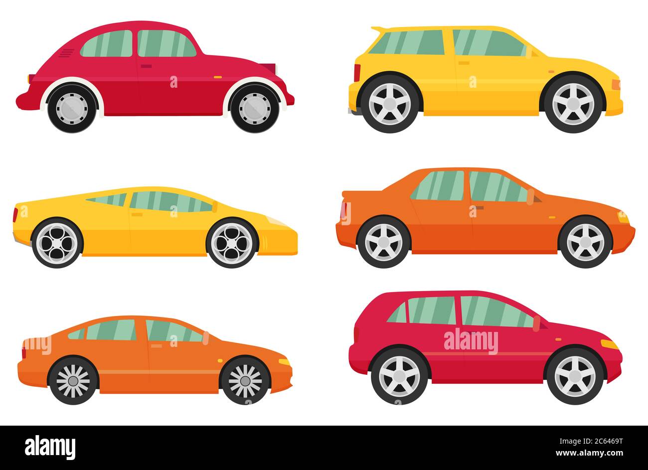 Isolated vector cars set. Flat design style Stock Vector Image & Art
