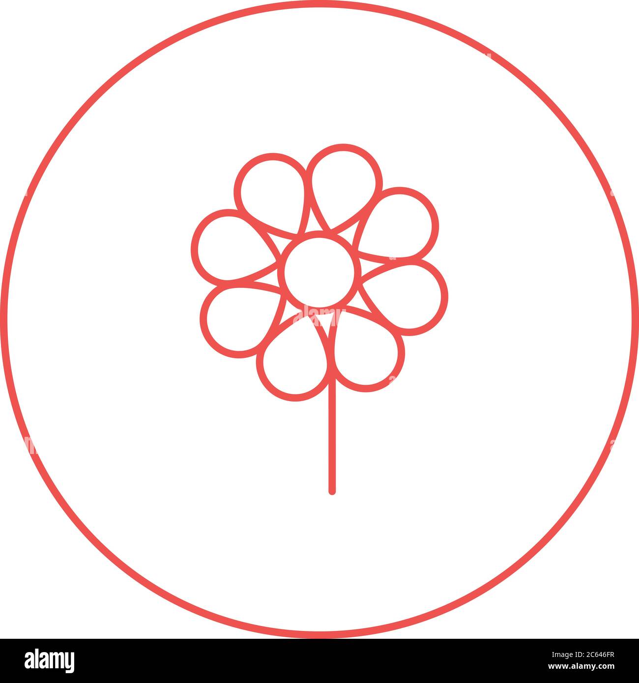 Unique Flower Vector Line Icon Stock Vector Image & Art - Alamy