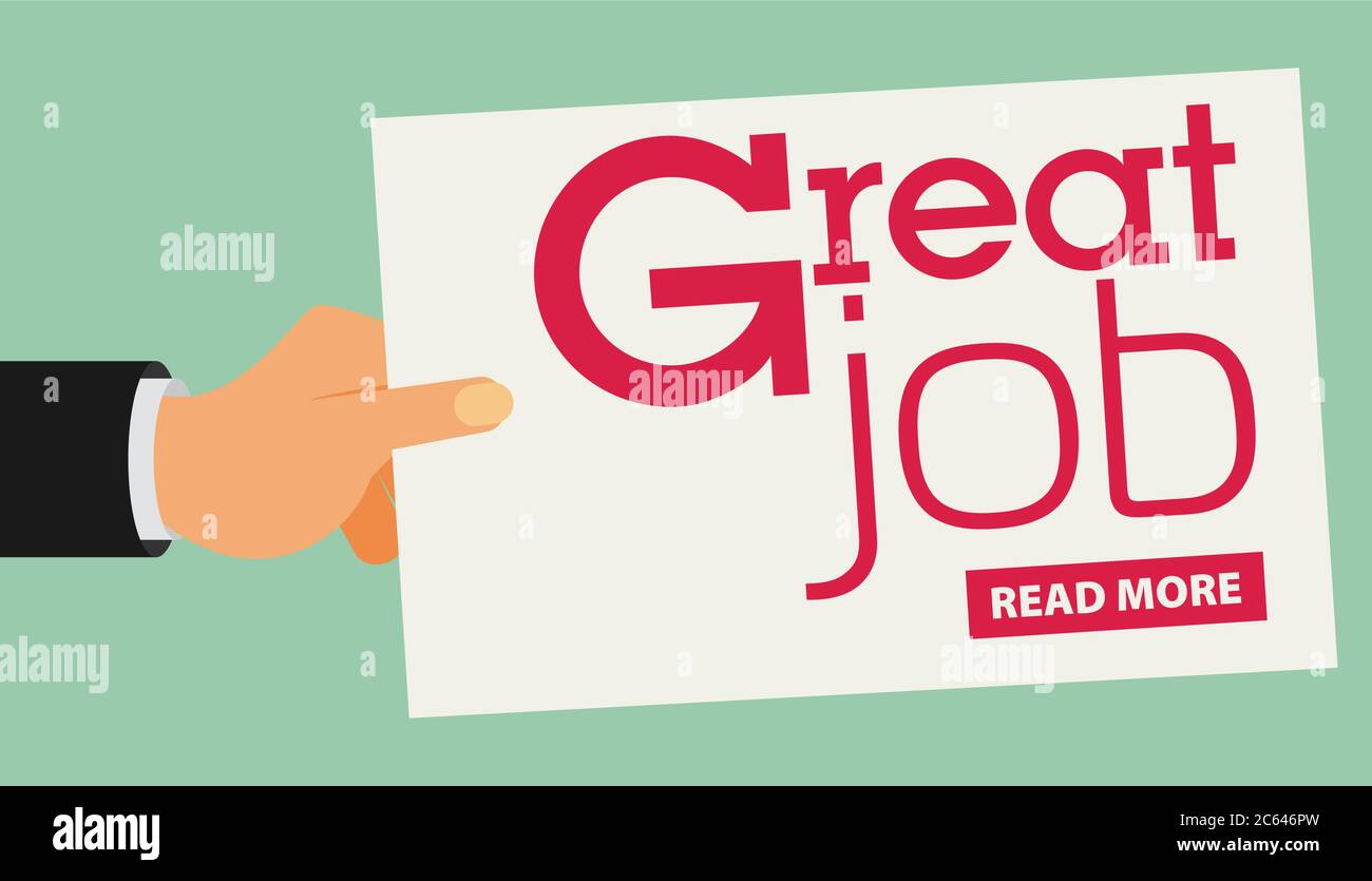 Great Job. Vector flat illustration Stock Vector Image & Art Alamy