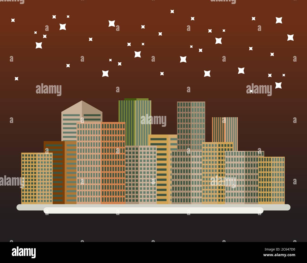 Flat design urban landscape illustration Stock Vector Image & Art - Alamy