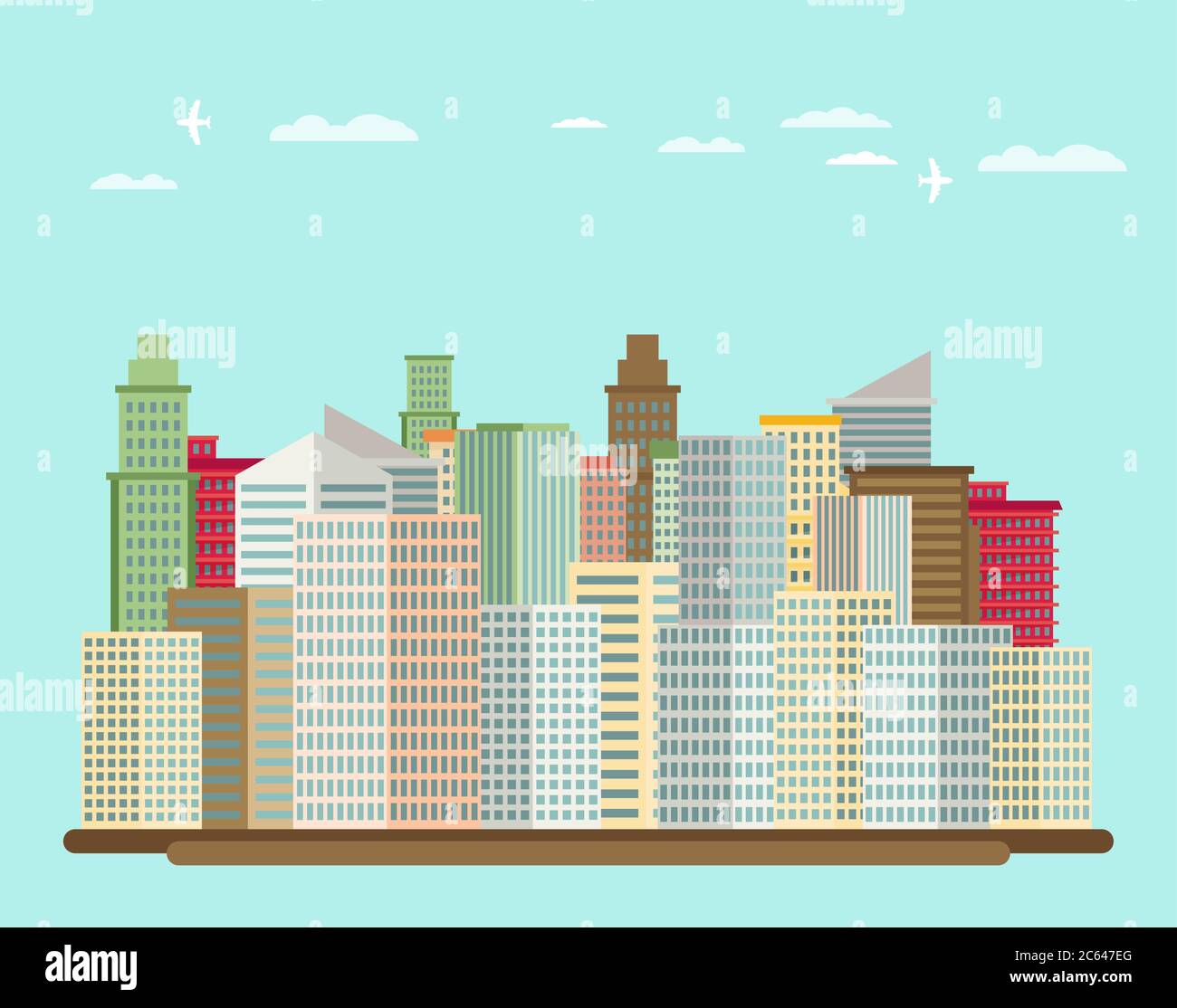 Flat design urban landscape illustration Stock Vector Image & Art - Alamy