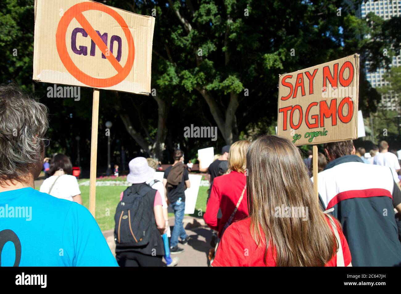 March Against Monsanto Protesters In Sydney Arrive At Hyde Park At The ...