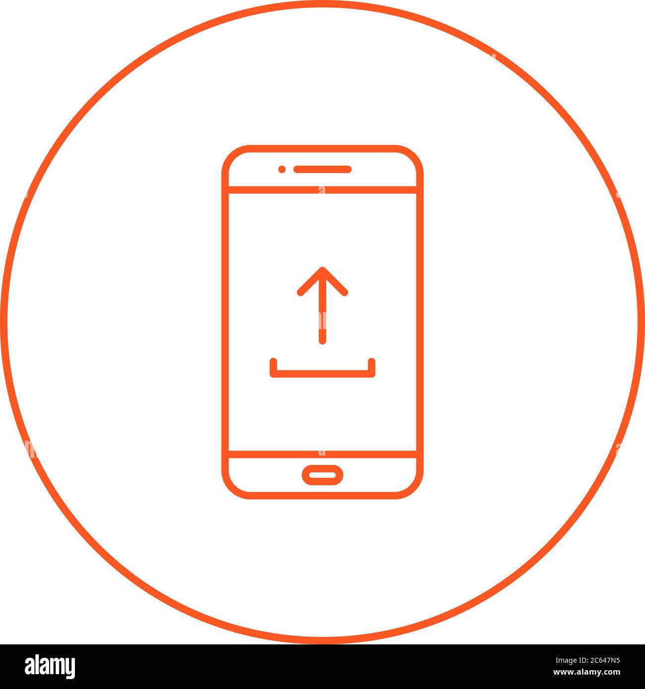Unique Upload To Phone Vector Line Icon Stock Vector Image & Art - Alamy