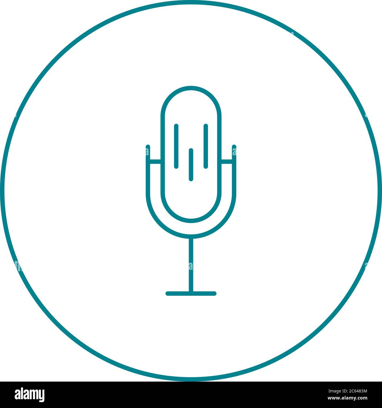 Unique Mic Vector Line Icon Stock Vector Image & Art - Alamy