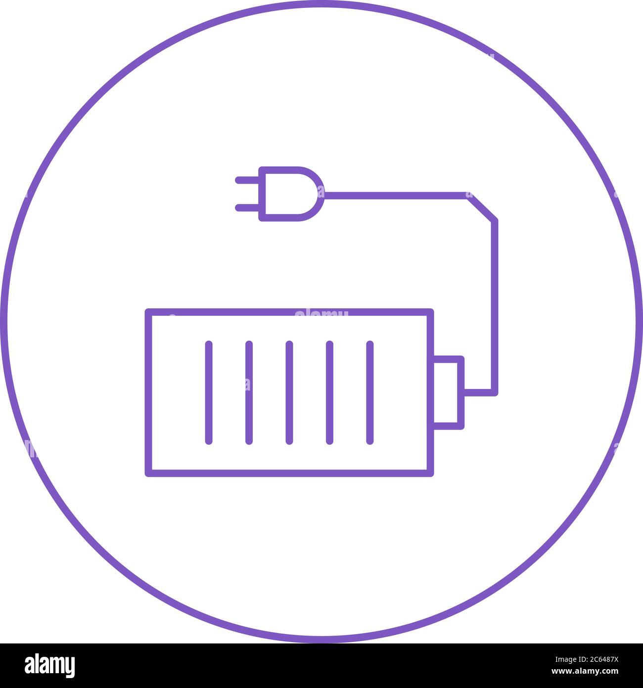 Unique Cell And Plug Vector Line Icon Stock Vector Image & Art - Alamy