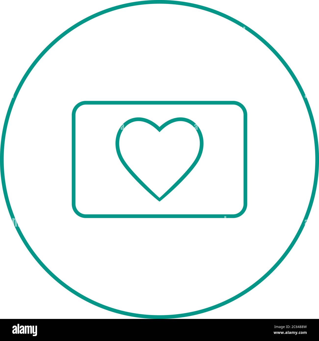 Unique Heart Vector Line Icon Stock Vector Image & Art - Alamy
