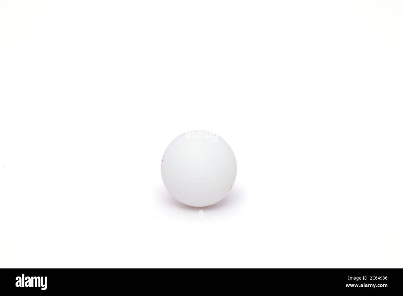 Portrait of White and Yellow Balls. Isolated on white background. Stock Photo