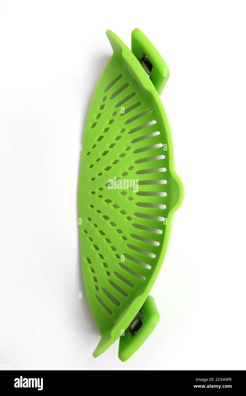 Portrait of Gizmo Snap's Strain Strainer. Isolated on white background. Stock Photo