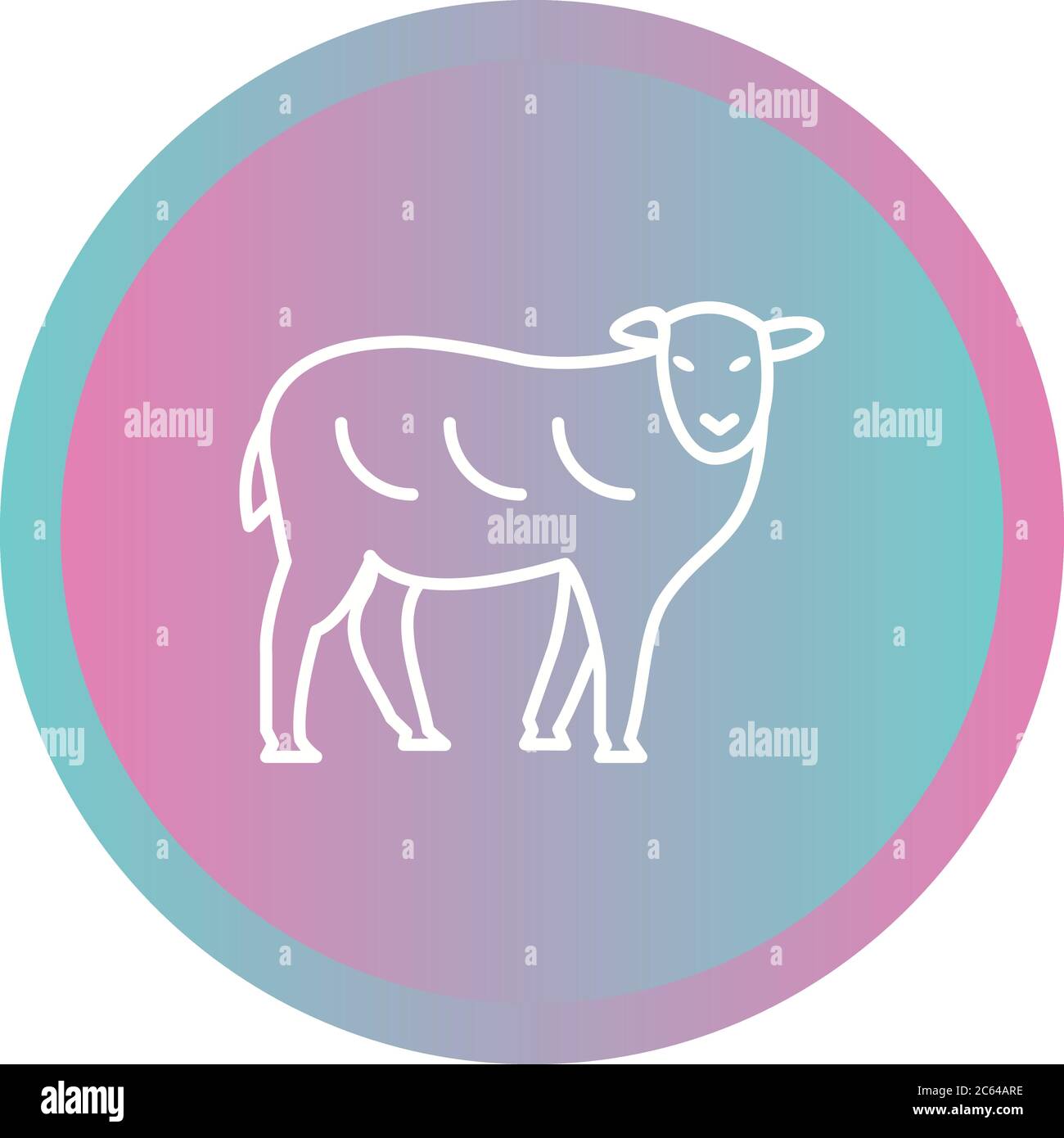 Sheep Unique Vector Line Icon Stock Vector Image & Art - Alamy
