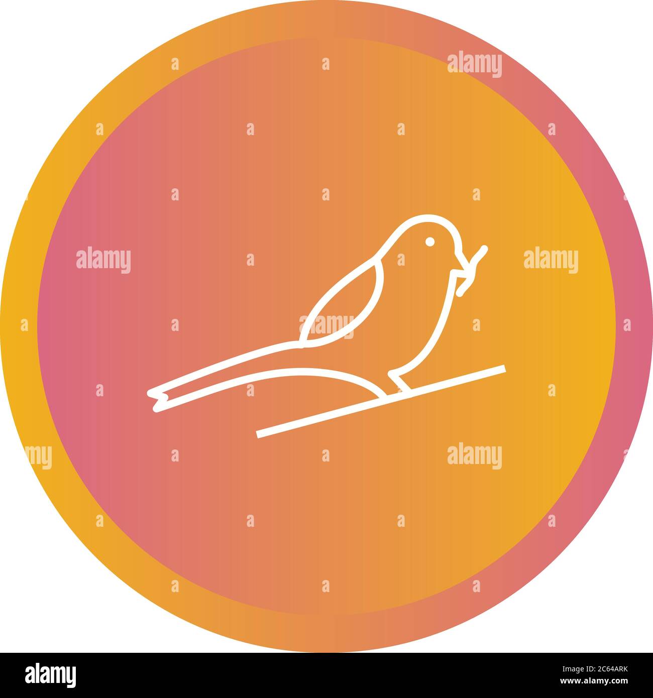 Unique Sparrow Eating insect Vector Line Icon Stock Vector Image & Art ...