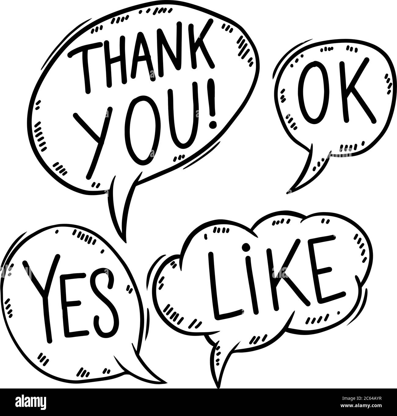 Thank you word cloud Black and White Stock Photos & Images - Alamy