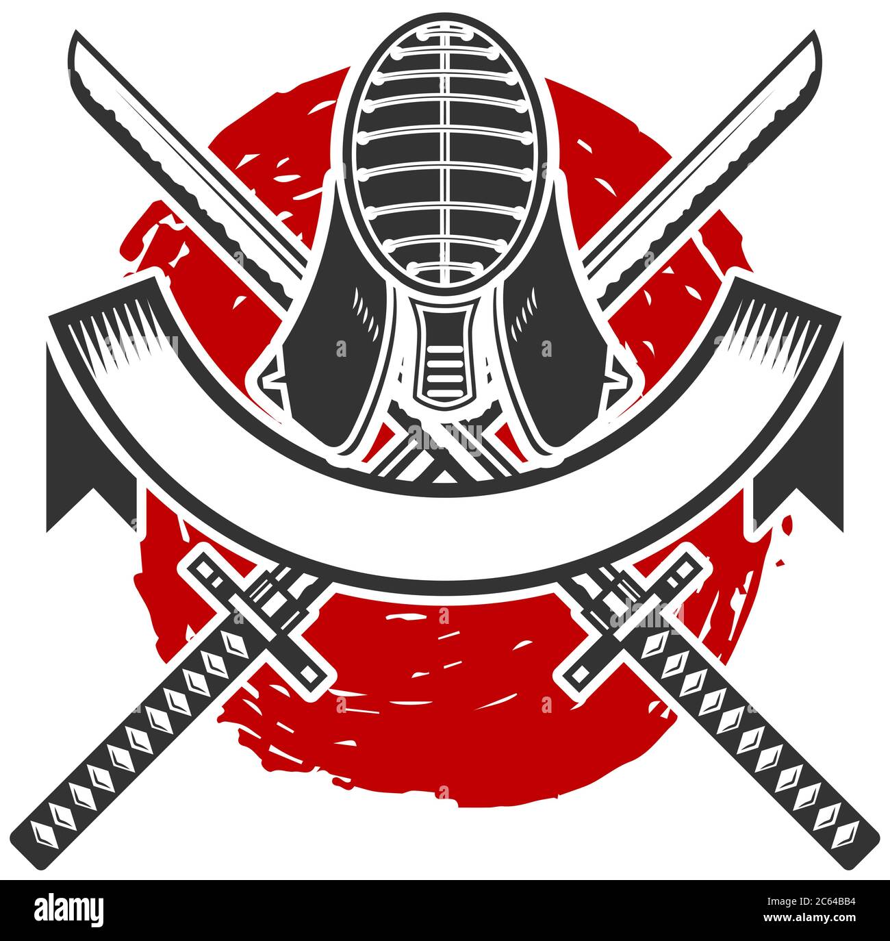 Katana japanese crossed sword traditional weapon and japanese crossed  metallic swords knife. Japanese crossed swords icon cartoon vector  illustration on white background.