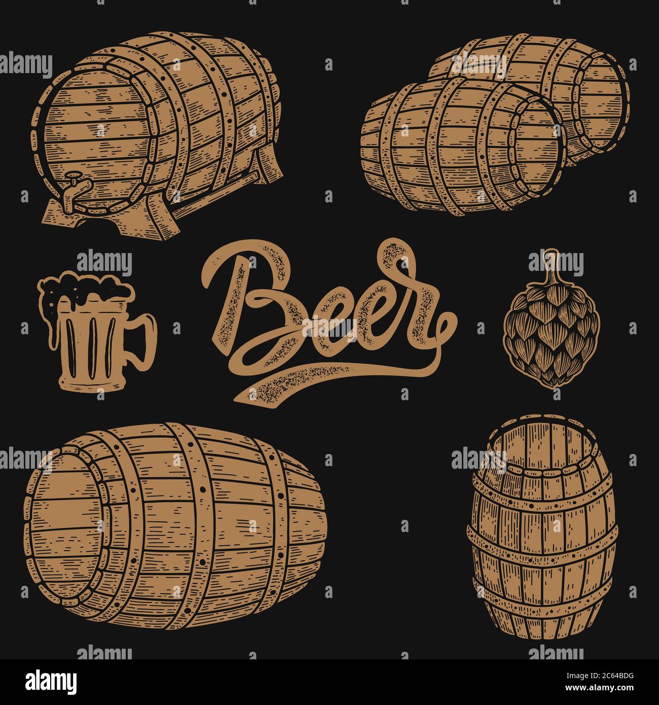 Set Of Illustrations Of Wooden Barrel Of Beer Beer Mug Hop In Engraving Style Design Elements For Logo Label Sign Poster T Shirt Vector Illust Stock Vector Image Art Alamy Set Of Illustrations Of Wooden Barrel Of Beer Beer Mug Hop In Engraving Style Design Elements For Logo Label Sign Poster T Shirt Vector Illust Stock Vector Image Art Alamy