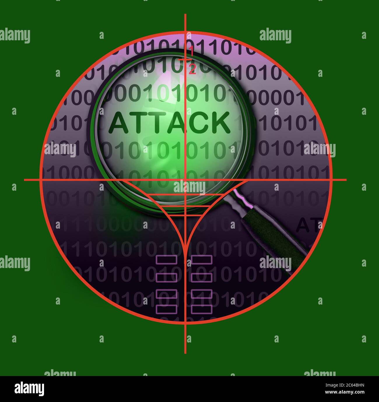 viewfinder of sniper rifle made in 2d software Stock Photo - Alamy