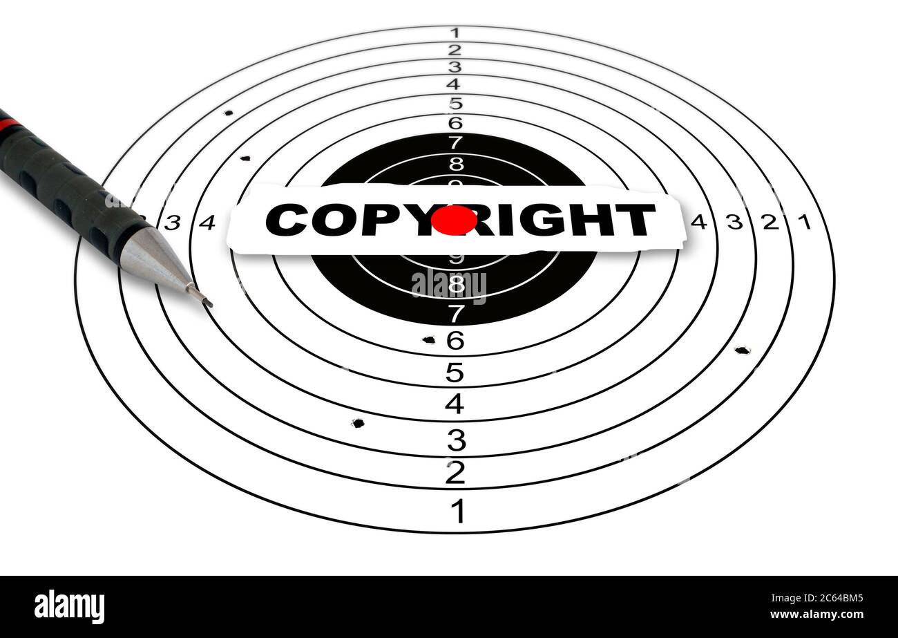 Shooting target with word copyright made in 2d software Stock Photo Alamy