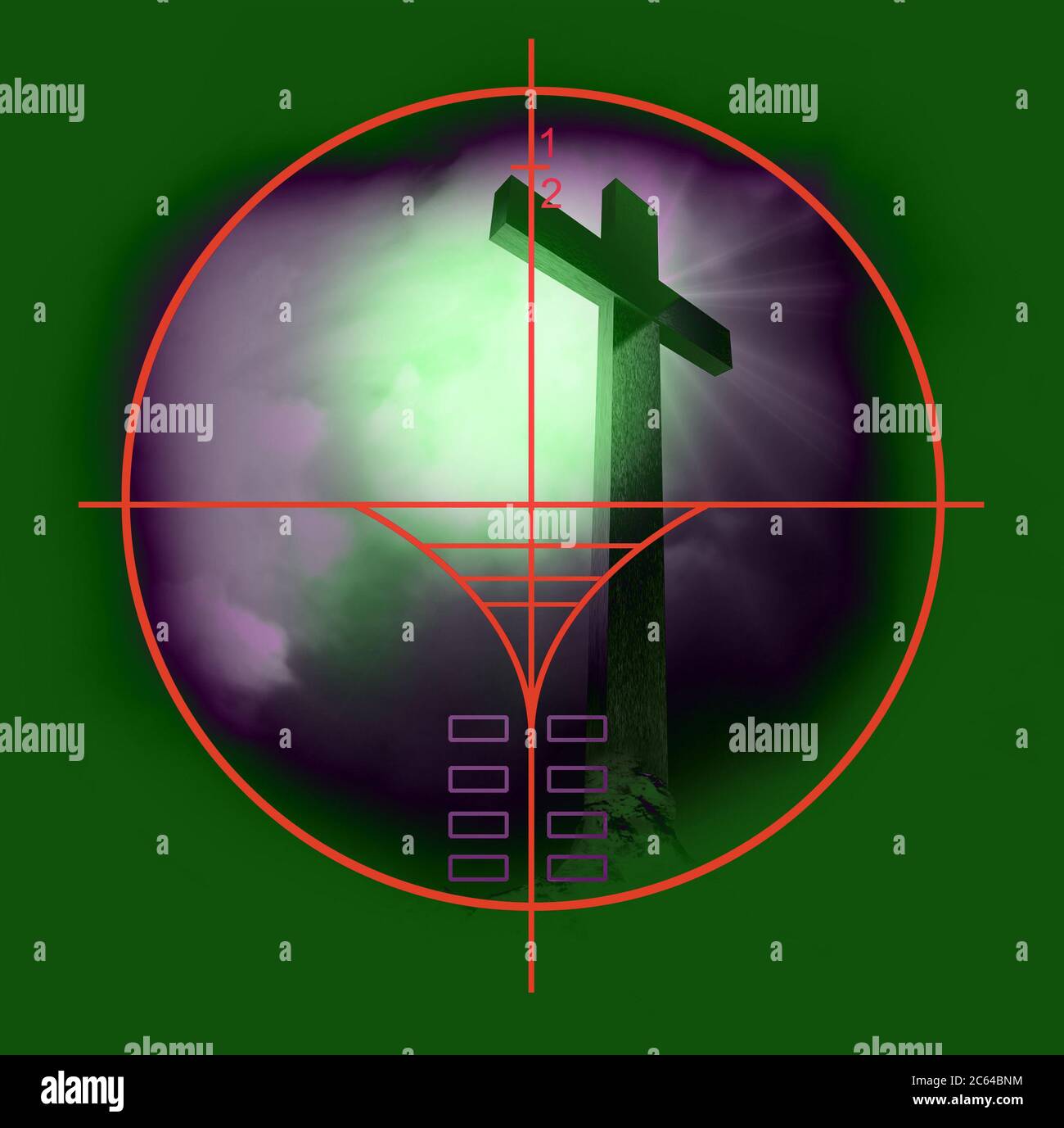 viewfinder of sniper rifle made in 2d software Stock Photo - Alamy