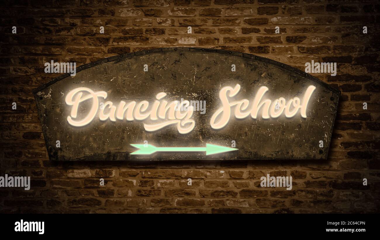 Street Sign the Direction Way to DANCING SCHOOL Stock Photo - Alamy