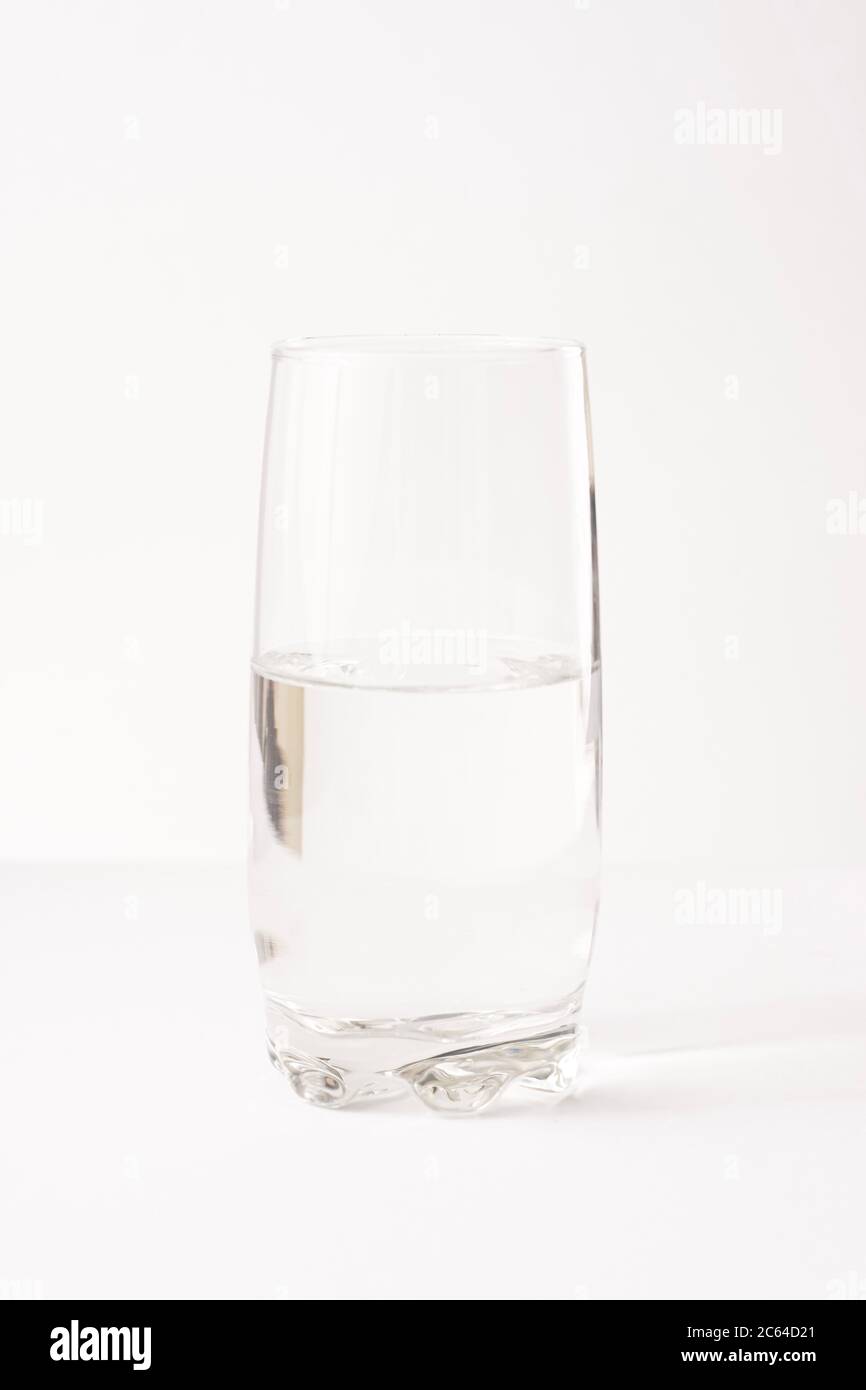 Glass half empty or glass half full. Psychology or motivational concept