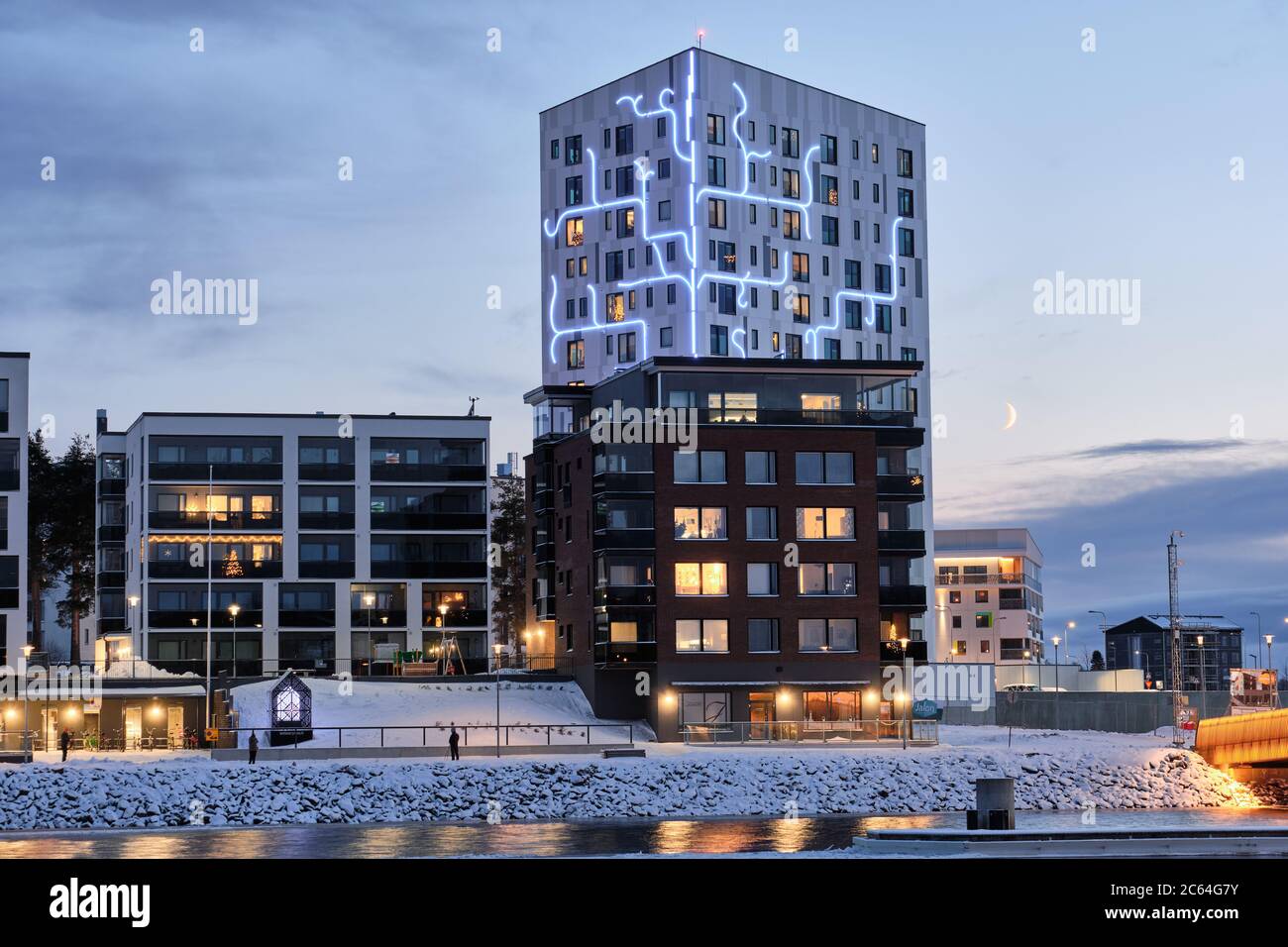 Joensuu, Finland December 01, 2019 Lighthouse Joensuu the tallest