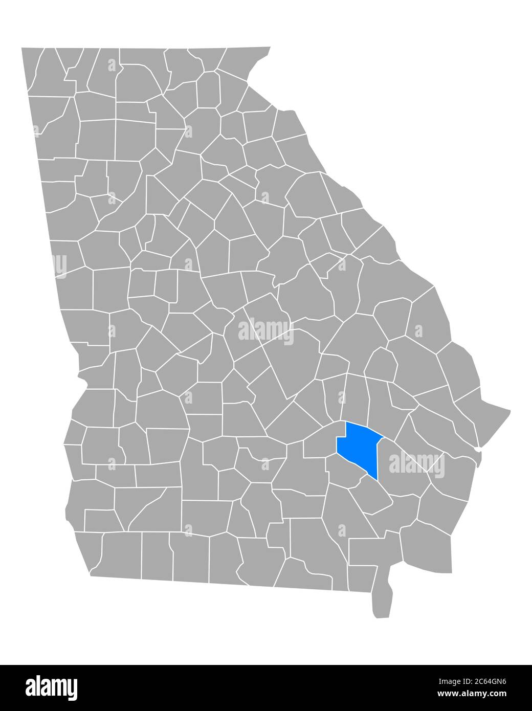 Map of Appling in Georgia Stock Photo - Alamy