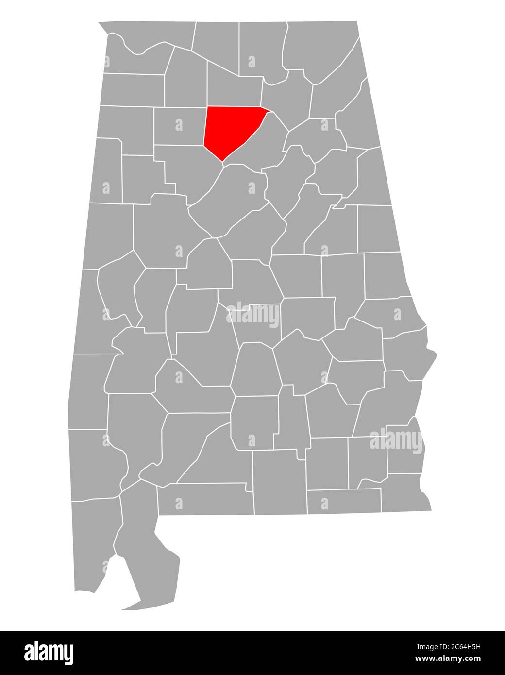Map Of Cullman In Alabama 2C64H5H 